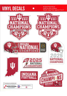 Indiana Hoosiers 8.5x11 Multi-Pack 2025 Football Nat Champ Auto Decal - Crimson