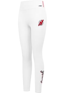 Pro Standard New Jersey Devils Womens White Classic Chenille Pants