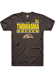Heidi Thomasma Western Michigan Broncos Brown NIL Stacked Box Short Sleeve Player T Shirt