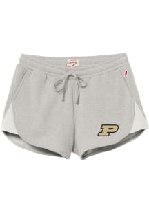 League Purdue Boilermakers Womens Grey Reverse Fleece Shorts