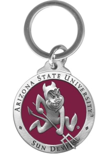 Arizona State Sun Devils Metal Keychain - Red
