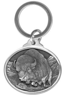 Buffalo Buffalo Keychain - Silver