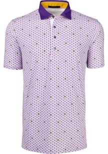 Greyson Minnesota Vikings Mens White All over print Short Sleeve Fashion Polo