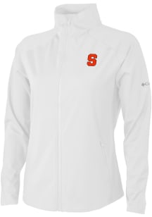 Columbia Syracuse Orange Womens White Fairway Friends Light Weight Jacket