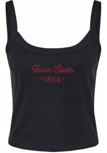 Summit Sportswear Iowa State Cyclones Womens Black Micro Font Tank Top