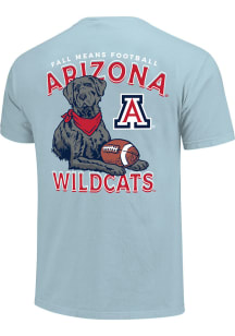Arizona Wildcats Light Blue Labrador Football Arc Short Sleeve T Shirt