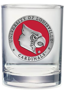 Louisville Cardinals Double Old Fashion Rock Glass - Red