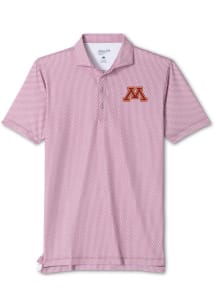 Johnnie O Minnesota Golden Gophers Mens Maroon Hex Short Sleeve Fashion Polo