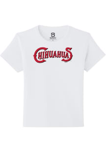 Summit Sportswear El Paso Chihuahuas Youth White Alt Logo Wordmark Short Sleeve T-Shirt