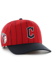 47 Cleveland Guardians Rawlings Pin Stripe Hitch Adjustable Hat - Navy Blue