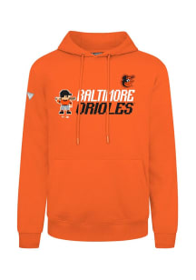 Levelwear Baltimore Orioles Mens Orange Podium 8-Bit Baseball Long Sleeve Hoodie
