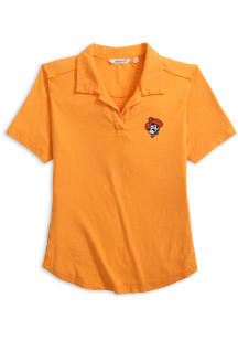 Johnnie O Oklahoma State Cowboys Womens Orange Coastal Wash Short Sleeve Polo Shirt