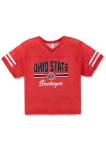 Ohio State Buckeyes Girls Red Mesh Football Jersey