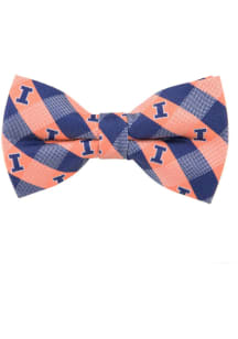 Illinois Fighting Illini Check Bow Mens Tie