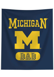 Michigan Wolverines Dad 50x60 Tapestry Blanket