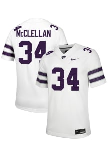 Nick Mcclellan  Nike K-State Wildcats White NIL Name And Number Football Jersey