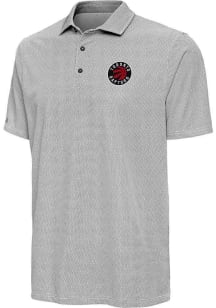 Antigua Toronto Raptors Mens Black Pave Short Sleeve Polo