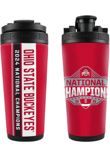 Ohio State Buckeyes 2024 Football National Champions Flip Top Stainless Steel Bottle - Red