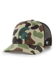 47 Michigan State Spartans Carhart Duck Camo Trucker Adjustable Hat - Green