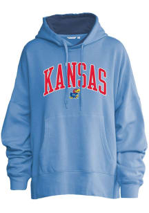 Kansas Jayhawks Womens Light Blue Moonbeam Hooded Sweatshirt