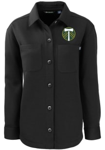 Cutter and Buck Portland Timbers Womens Black Roam Shirt Light Weight Jacket