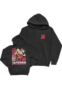 Andi Jackson Campus Ink Nebraska Cornhuskers Youth 90s Retro Hoodie Long Sleeve Player Hoodie Blac..