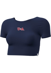 Champion Arizona Wildcats Womens Navy Blue Twist Back Short Sleeve T-Shirt