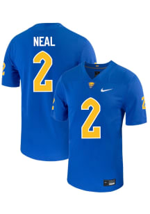 Isaiah Neal   Pitt Panthers Blue Football NIL Name And Number Football Jersey