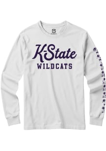 Summit Sportswear K-State Wildcats White Varsity Willie All Sport Long Sleeve T Shirt