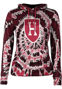 ProSphere Harvard Crimson Womens Crimson Tie Dye Hooded Sweatshirt