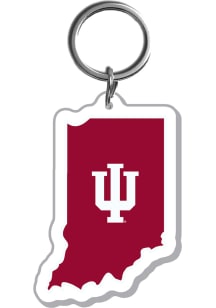 Indiana Hoosiers Acrylic Mascot Keychain - Crimson