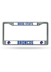 Boise State Broncos Premium Chrome License Plate Frame - Silver