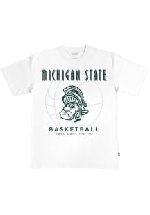 SLAM Michigan State Spartans White Basketball Heavyweight Short Sleeve T Shirt