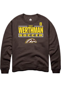 Abby Werthman Western Michigan Broncos Mens Brown NIL Stacked Box Player Crew