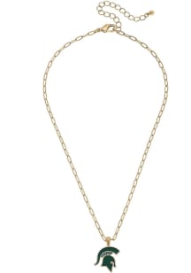 Michigan State Spartans Enamel Logo Necklace