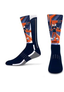 Auburn Tigers Mascot Retro Vibes Mens Crew Socks
