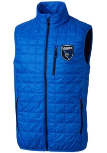Cutter and Buck San Jose Earthquakes Big and Tall Blue Rainier PrimaLoft Mens Vest