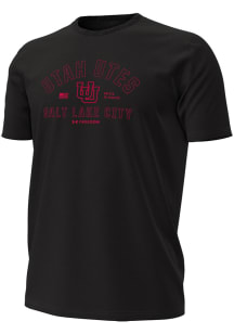 Under Armour Utah Utes Black Performance Cotton Short Sleeve T Shirt