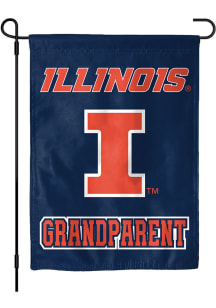 Illinois Fighting Illini Grandparent Garden Flag - Navy Blue