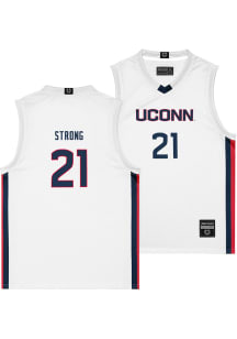 Sarah Strong  Campus Ink UConn Huskies White NIL Jersey