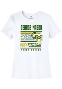 Summit Sportswear George Mason University Womens White Retro Short Sleeve T-Shirt
