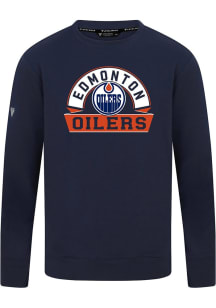 Levelwear Edmonton Oilers Navy Blue Mandate Banner Arch Long Sleeve T Shirt