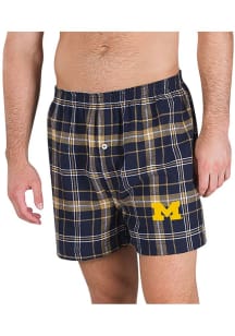Concepts Sport Michigan Wolverines Mens Navy Blue Ultimate Boxer Shorts