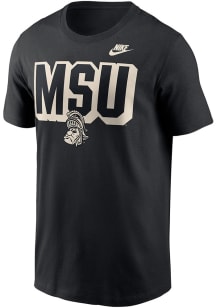 Nike Michigan State Spartans Black Cotton Short Sleeve T Shirt