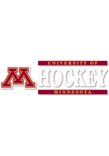 Minnesota Golden Gophers 6x2 Ice Hockey Auto Decal - Maroon
