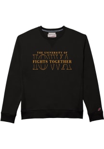 Iowa Hawkeyes Mens Black Wave Long Sleeve Fashion Sweatshirt