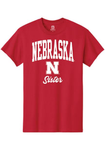 Summit Sportswear Nebraska Cornhuskers Girls Red Sister Short Sleeve Tee