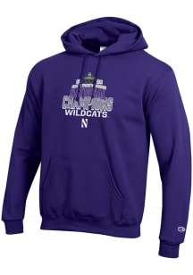 Champion Northwestern Wildcats Mens Purple 2026 Women's Lacrosse National Champs Powerblend Long S..