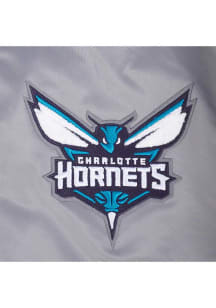 Pro Standard Charlotte Hornets Mens Grey Heather Old English Satin Light Weight Jacket