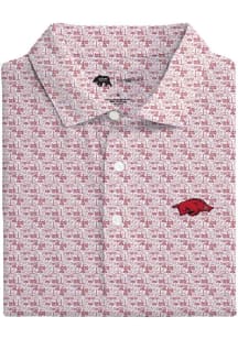 Onward Reserve Arkansas Razorbacks Mens Cardinal Lifestyle Short Sleeve Fashion Polo